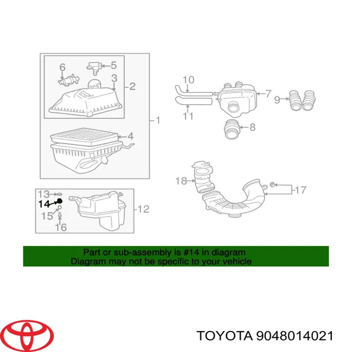  Toyota 9048014021 цена, от 2.89 USD