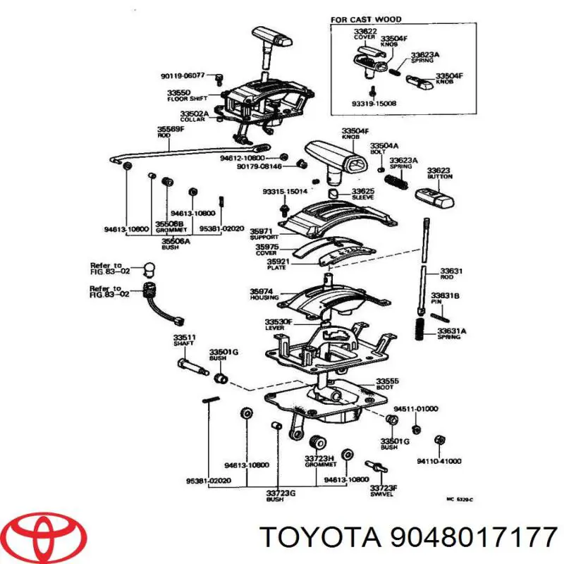 Пистон (клип) крепления подкрылка переднего крыла на Toyota Hiace III 