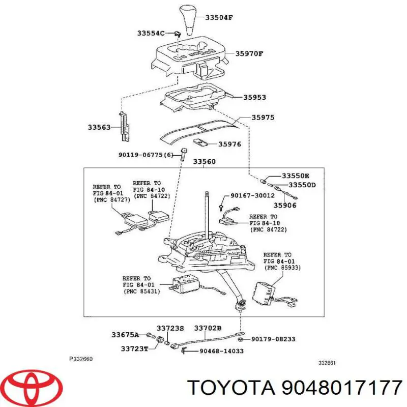 Clips de fijación de pasaruedas de aleta delantera 9048017177 Toyota