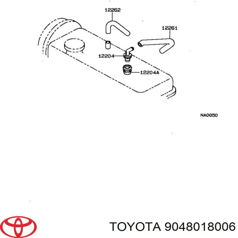 Подушка корпуса воздушного фильтра Toyota 9048018006
