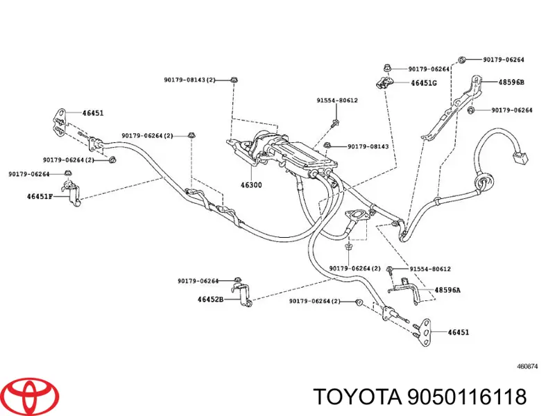 Ремкомплект стояночного тормоза на Toyota Previa TCR1, TCR2