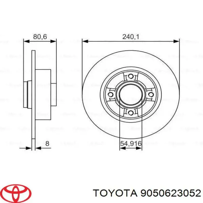 Kit de reparação dos freios traseiros para Toyota Land Cruiser (J200)