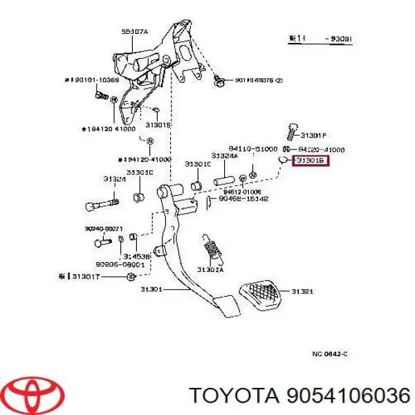  Toyota 9054106036