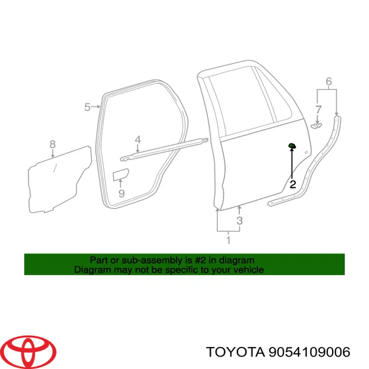 Купить 9054109006 Toyota Отбойник двери багажника