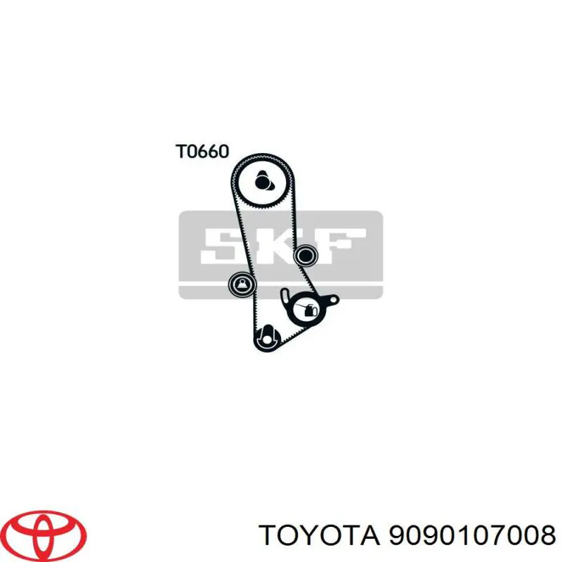9090107008 Toyota Ролик натяжителя ремня ГРМ