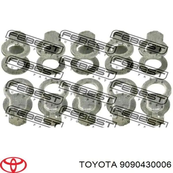 9090430006 Toyota кольцо (шайба форсунки инжектора посадочное)