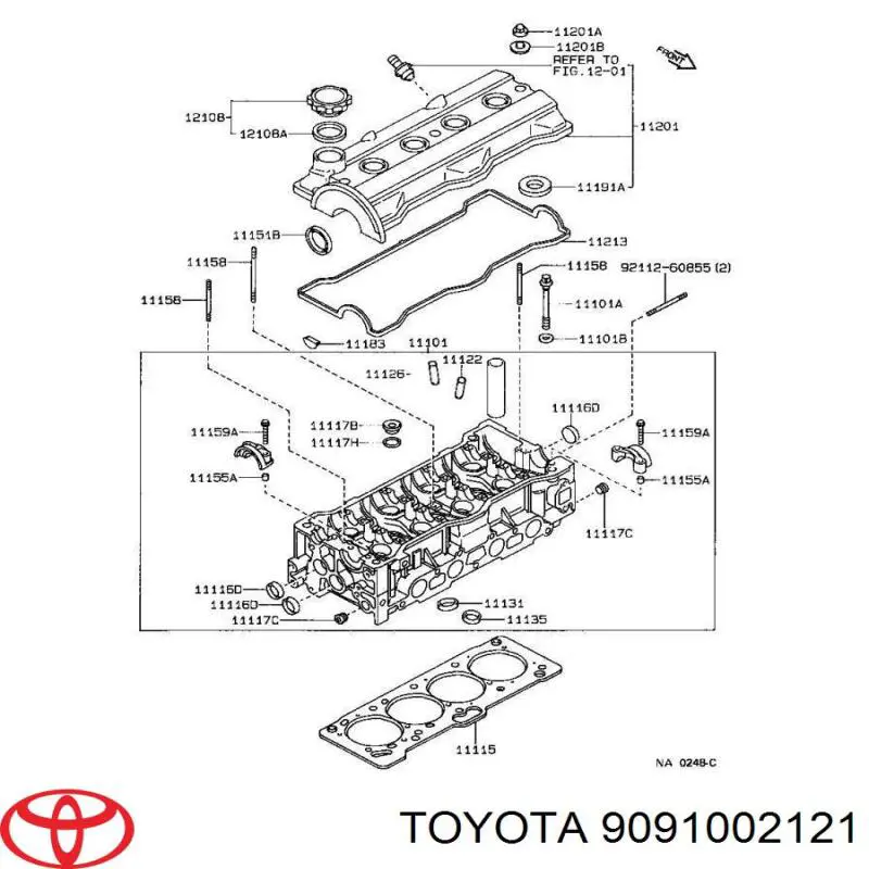 9091002121 Toyota parafuso de cabeça de motor (cbc)