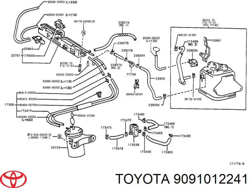 Válvula a vácuo de coxim de motor para Toyota Camry (V20)