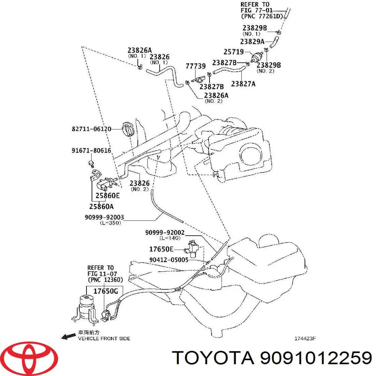 Купить 9091012259 Toyota Клапан преобразователь давления наддува (соленоид) 