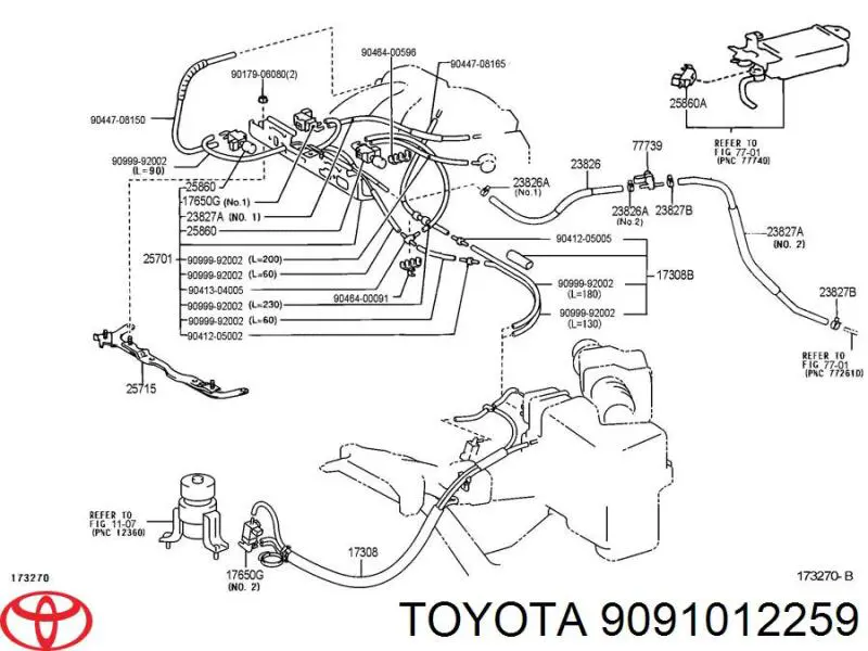Преобразователь давления наддува Toyota 9091012259