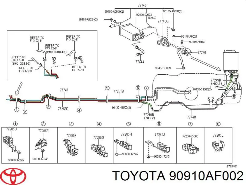 Клапан паров бака Toyota 90910AF002 цена, от 107.69 USD