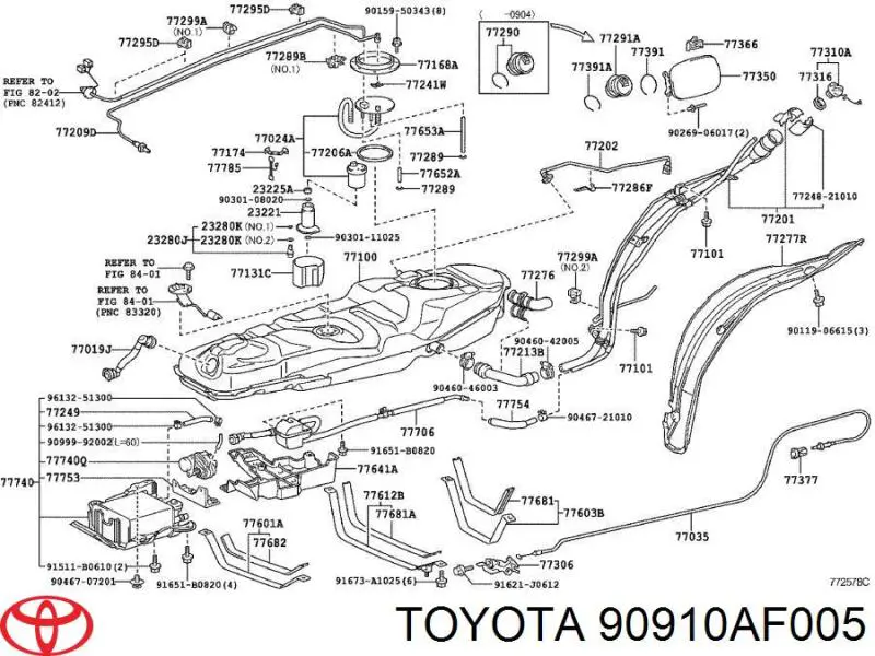 90910AF005 Toyota 