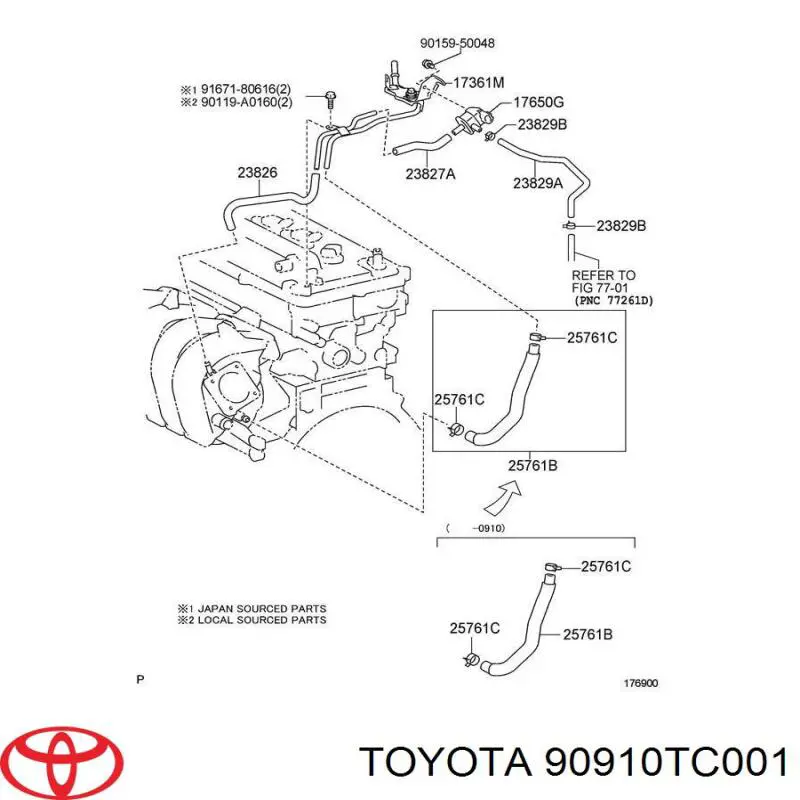  Toyota 90910TC001 цена, от 9.78 USD