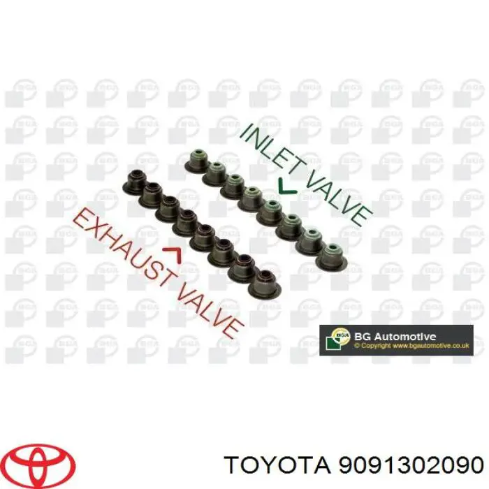 9091302090 Toyota сальник клапана (маслосъёмный впускного, комплект)