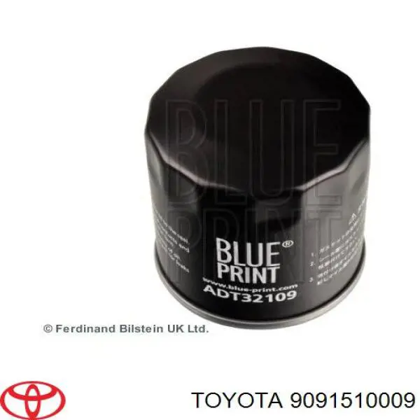 9091510009 Toyota filtro de óleo