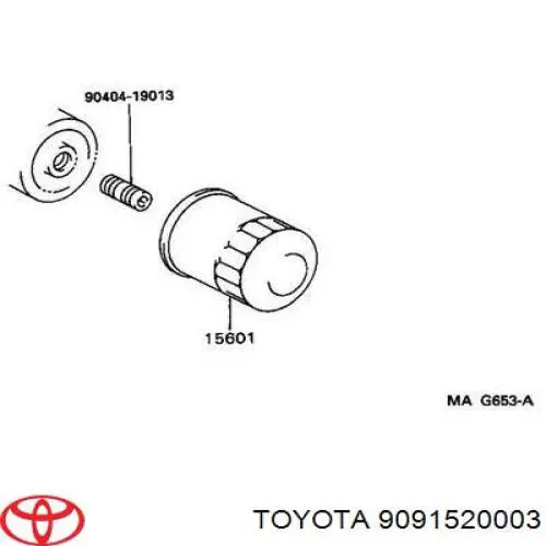 Фільтр масляний 9091520003 Toyota/Lexus