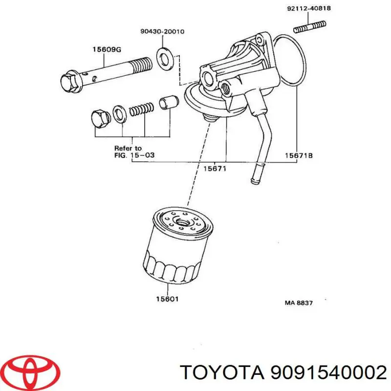 Купить 9091540002 Toyota Фильтр центробежный очистки масла