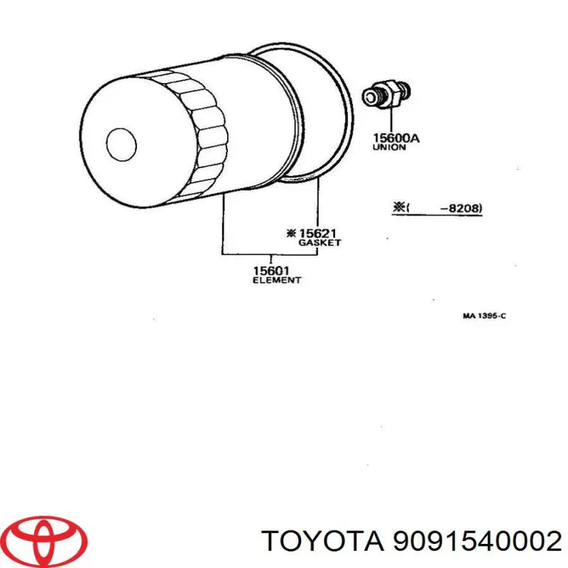 Масляный фильтр 9091540002 Toyota