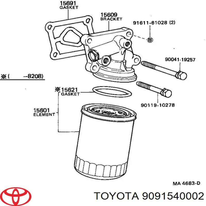 9091540002 Toyota Масляный фильтр двигателя