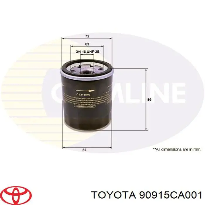 Фильтр очистки масла центробежный Toyota 90915CA001 цена, от 3.90 USD
