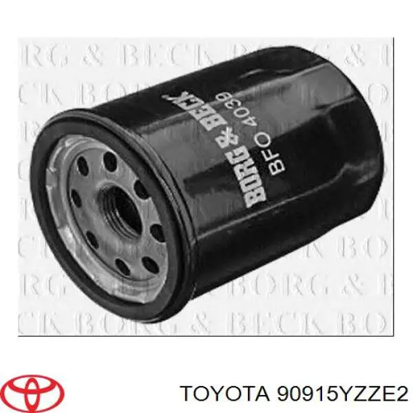 Filtro de óleo 90915YZZE2 Toyota