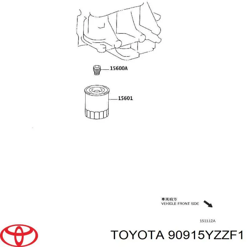 Filtro de aceite 90915YZZF1 Toyota