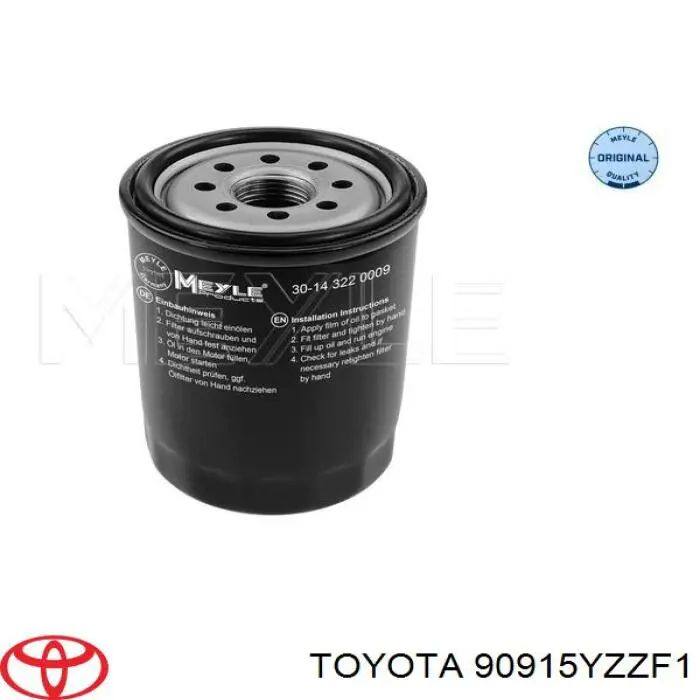 Купить 90915YZZF1 Toyota Фильтр центробежный очистки масла