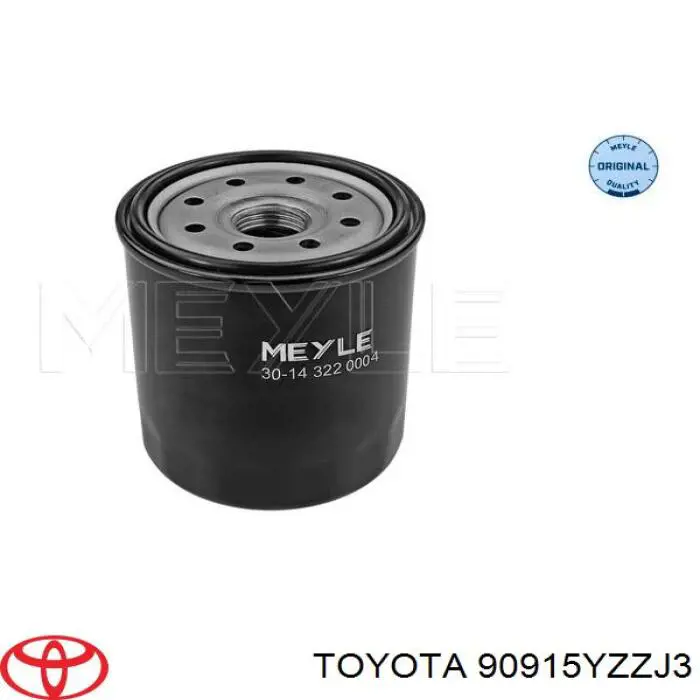 Filtro de aceite 90915YZZJ3 Toyota/Lexus