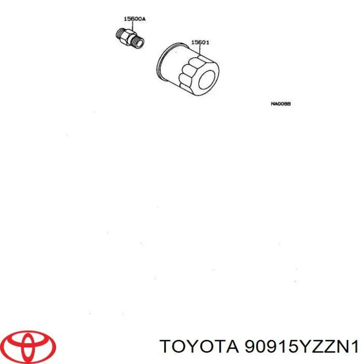 Фильтр масляный Toyota 90915YZZN1