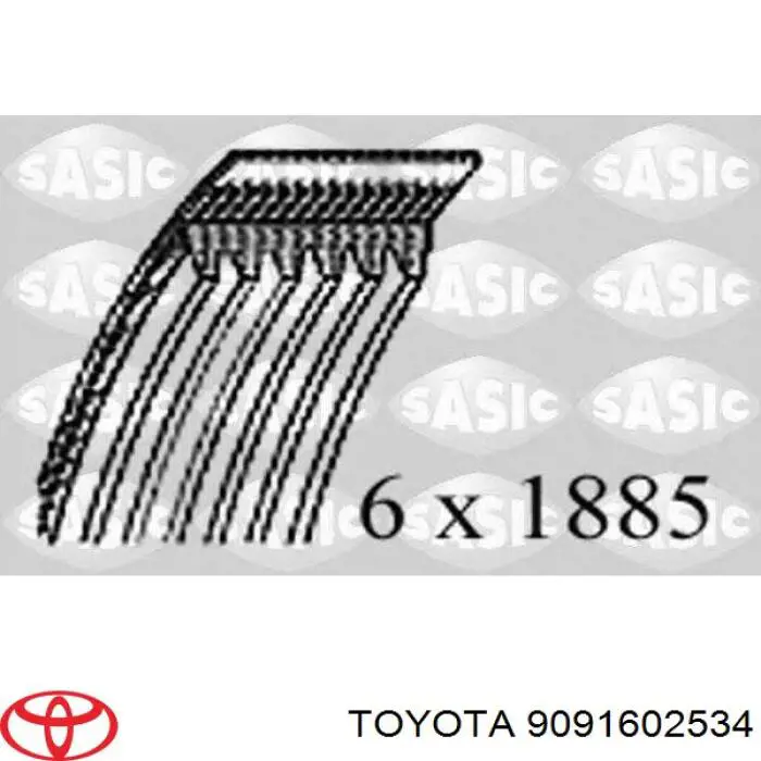 9091602534 Toyota Поликлиновый ремень