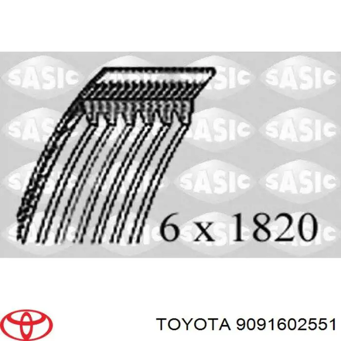 Клиновый ремень Toyota 9091602551 цена, от 13.66 USD