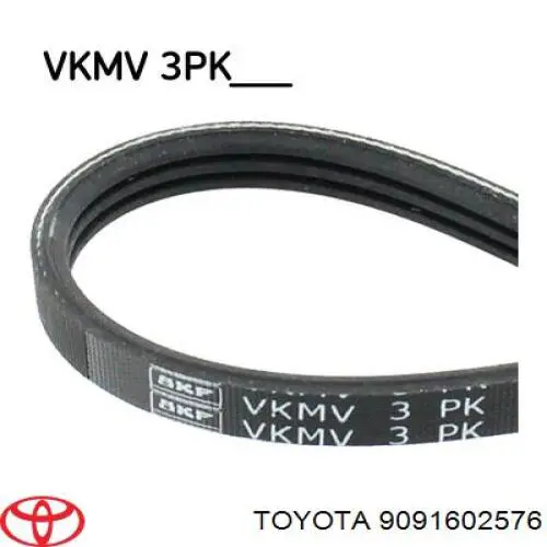 Correa trapezoidal 9091602576 Toyota