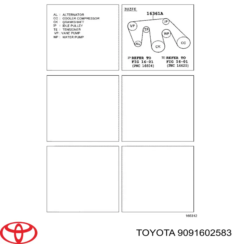 Ремень генератора 9091602583 Toyota