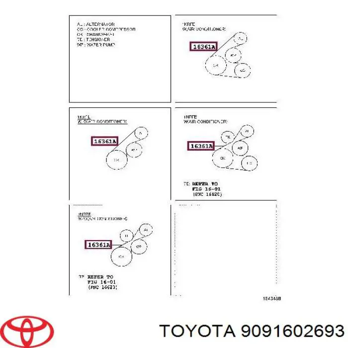 9091602693 Toyota ремень генератора