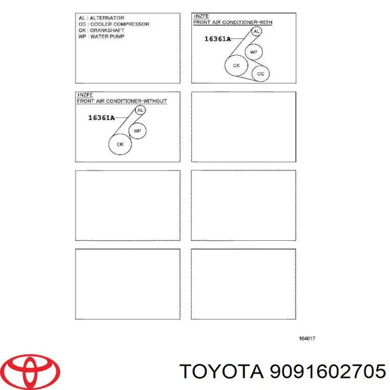 Клиновый ремень Toyota 9091602705 цена, от 7.60 USD