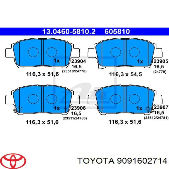 Ремень генератора 9091602714 Toyota