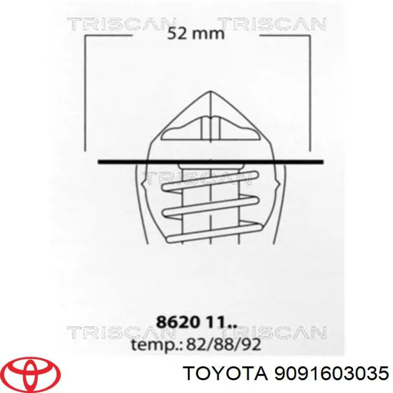 9091603035 Toyota Авто термостат