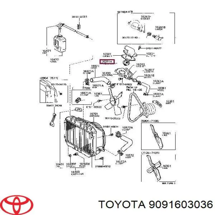 9091603036 Toyota