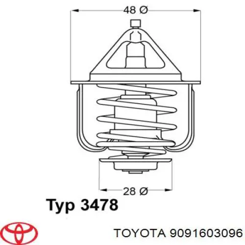 Термостат в корпусе Toyota 9091603096 цена, от 11.70 USD