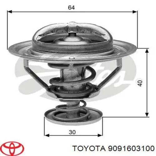 Термостат Toyota 9091603100