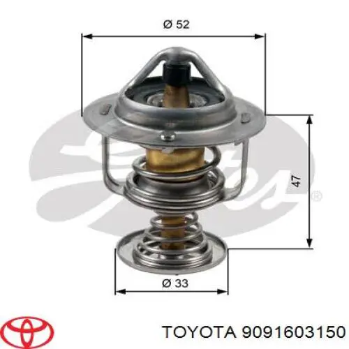 9091603150 Toyota termostato
