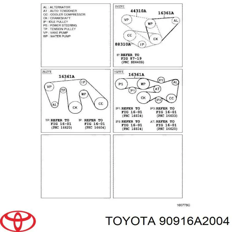 90916A2004 Toyota ремень генератора