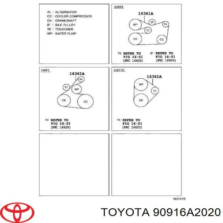 Ремень генератора на Toyota Venza AGV1, GGV1