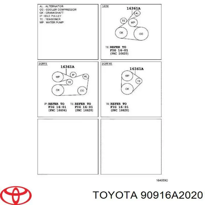 Клиновый ремень Toyota 90916A2020 цена, от 34.49 USD