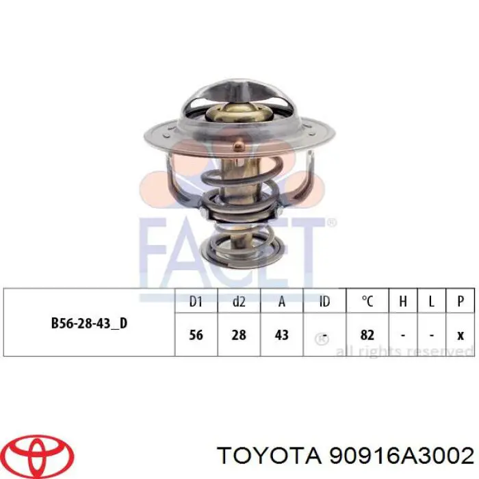 90916A3002 Toyota Авто термостат