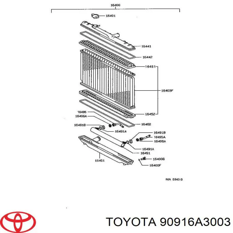 Термостат в корпусе Toyota 90916A3003 цена, от 13.81 USD