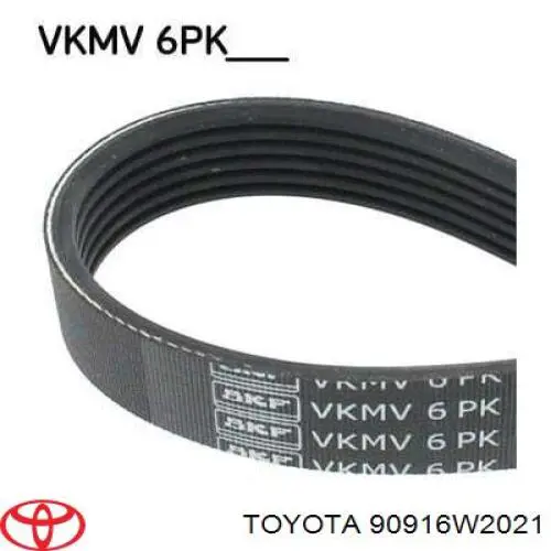 Купить 90916W2021 Toyota Ремень генератора
