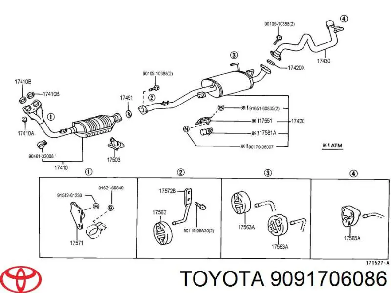 9091706086 Toyota 