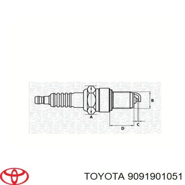 Свечи зажигания 9091901051 Toyota