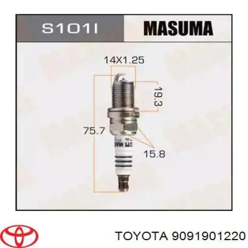 9091901220 Toyota Свечи зажигания